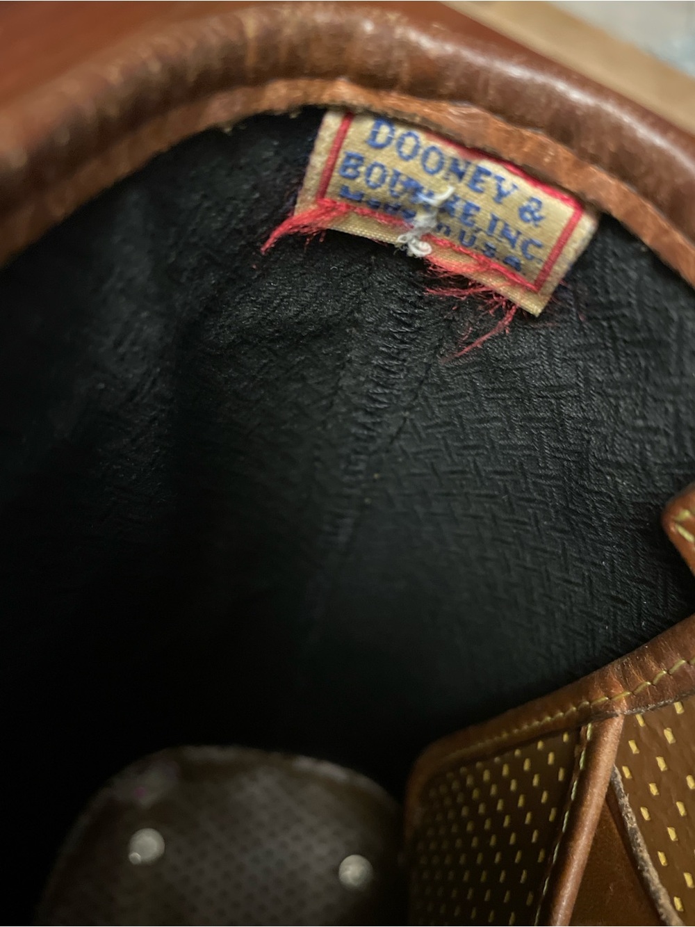 Dooney & Bourke Tan Dot-Pattern Leather Bucket Shoulder Bag - Picture 5 of 5